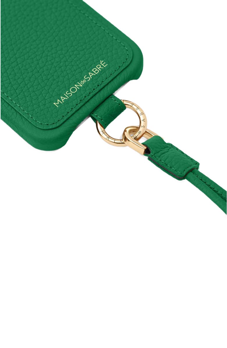 MAISON de SABRÉ Sling Phone Case, Alternate, color, Emerald Green