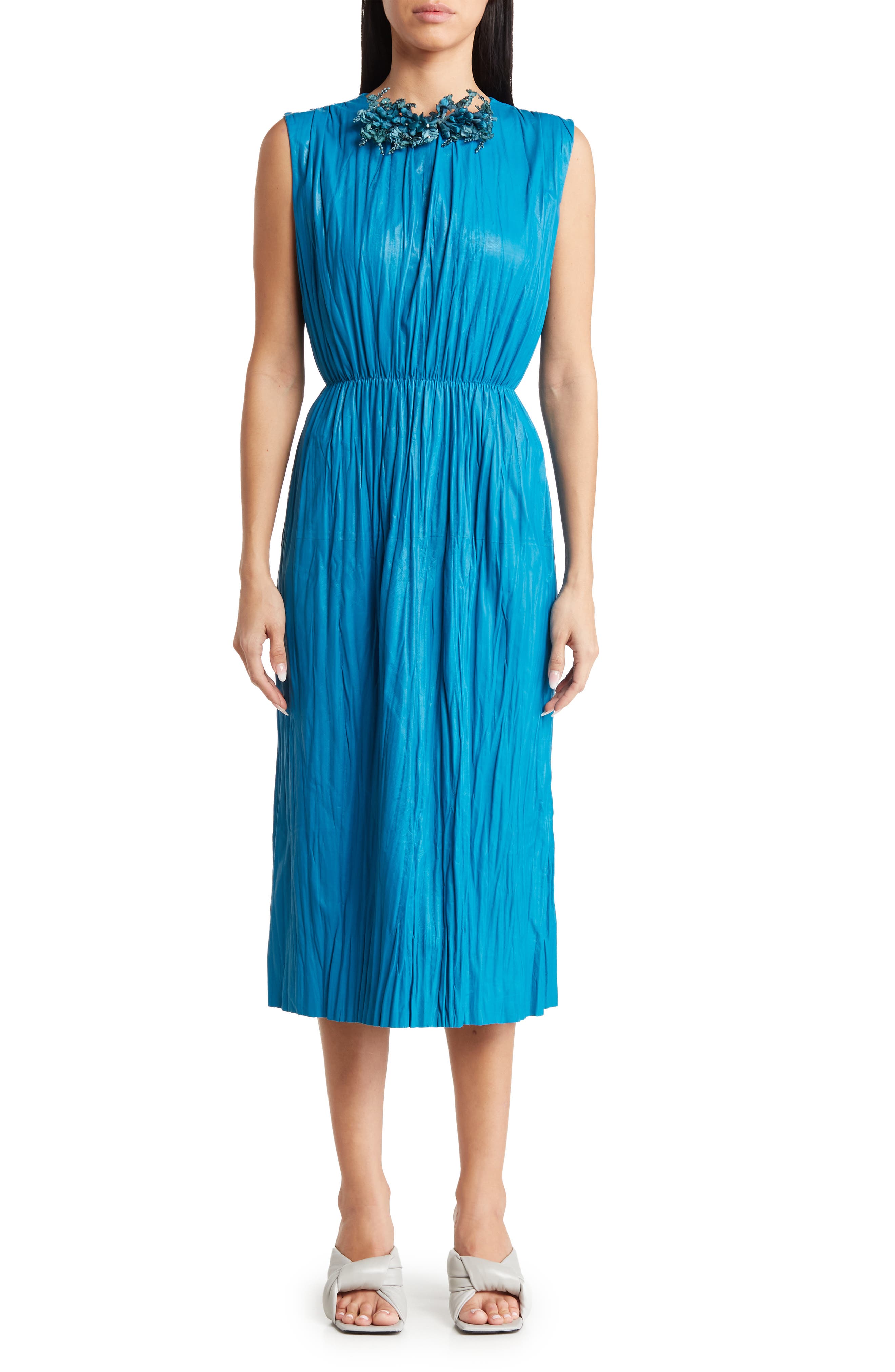 Gucci Embellished Leather Dress