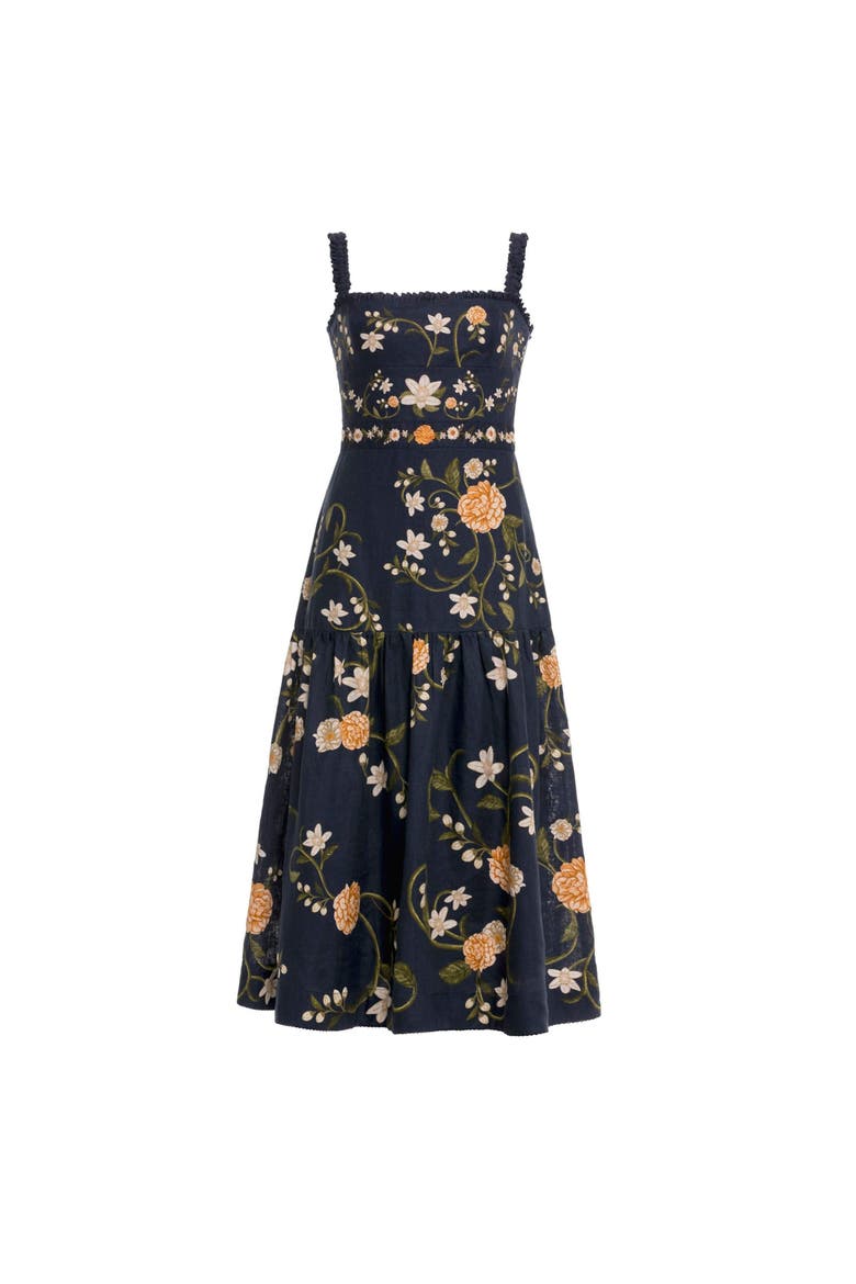 Nispero Valle Midi Dress, Main, color, Multicolor