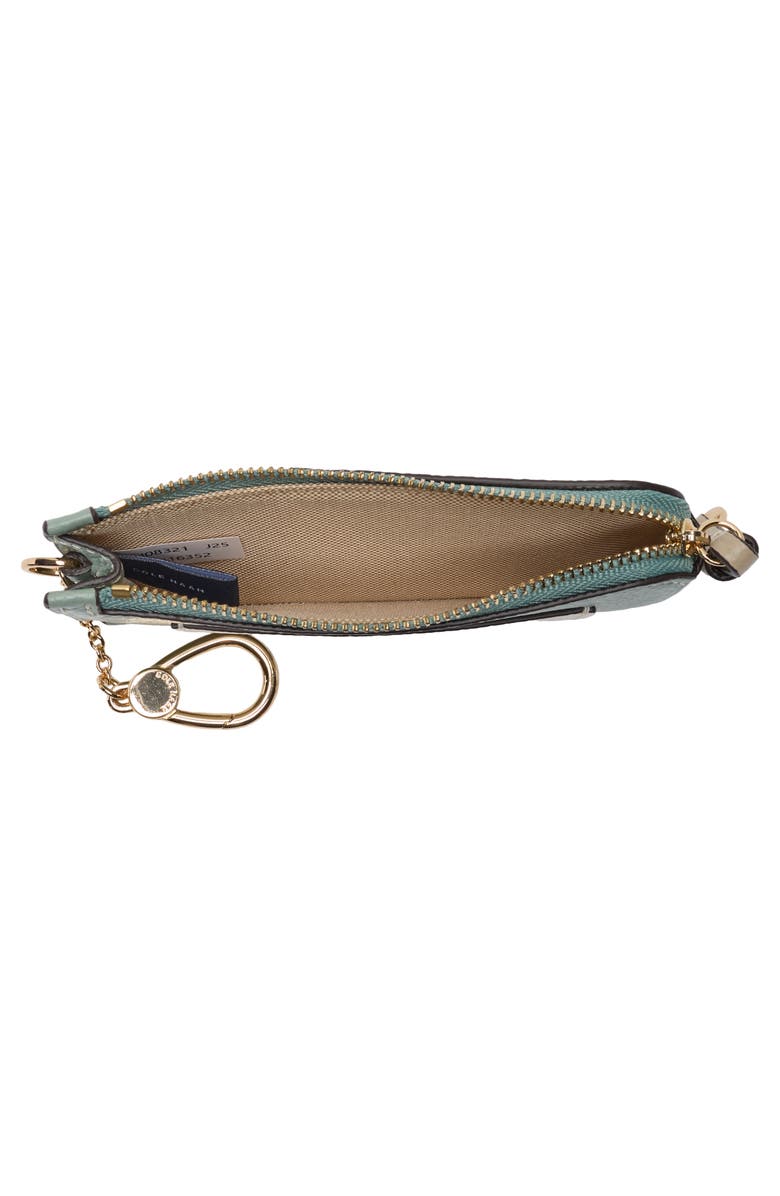 Cole Haan Essential Leather Card Case, Alternate, color, Lily Pad / Ivory/ Ch Sesame