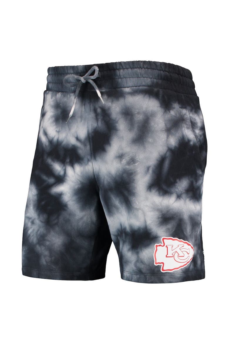 Men's New Era Black Kansas City Chiefs Tie-Dye Shorts, Alternate, color, Black