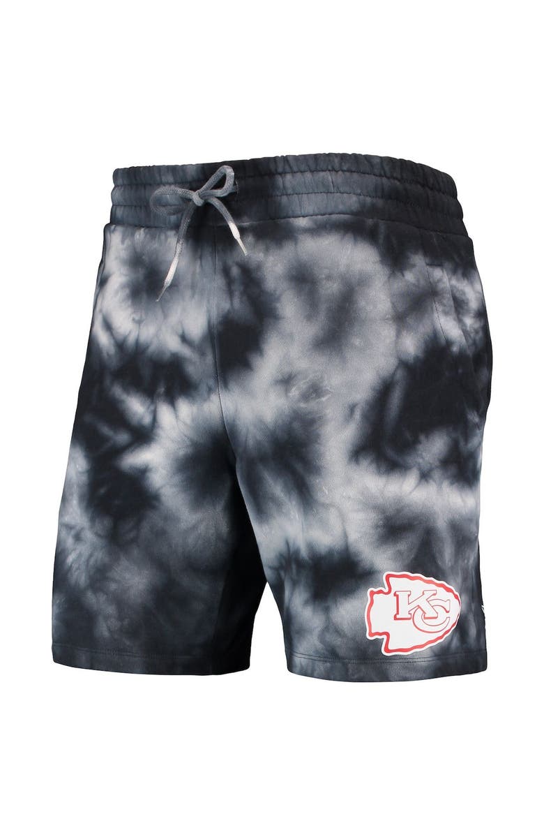 New Era Men's New Era Black Kansas City Chiefs Tie-Dye Shorts, Alternate, color, Black