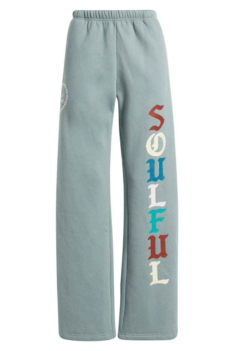 Soulful Cotton Blend Wide Leg Sweatpants, Alternate, color, DUSTY BLUE