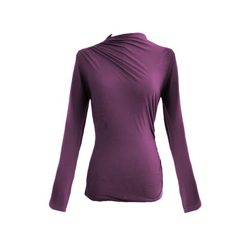Ats Mira Long Sleeve Top In Purple