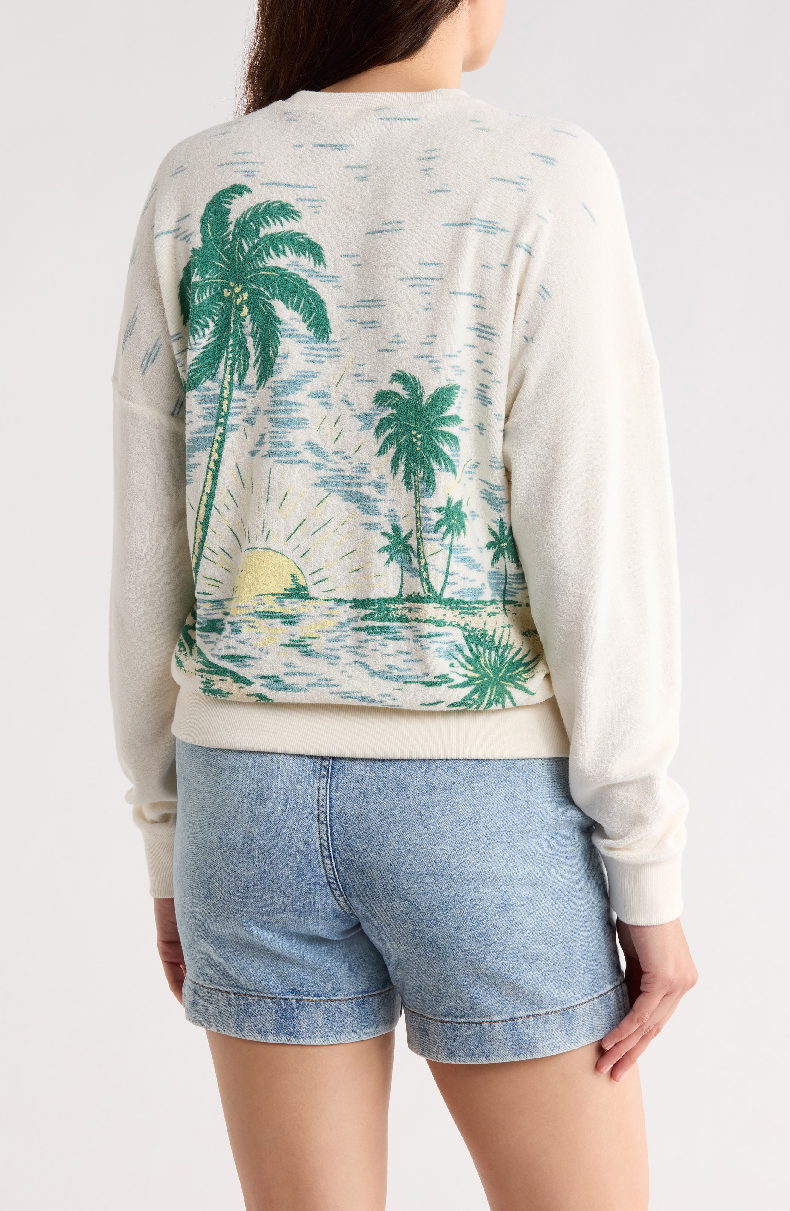 Cabana Towel Terry Crew Sweatshirt - image 2