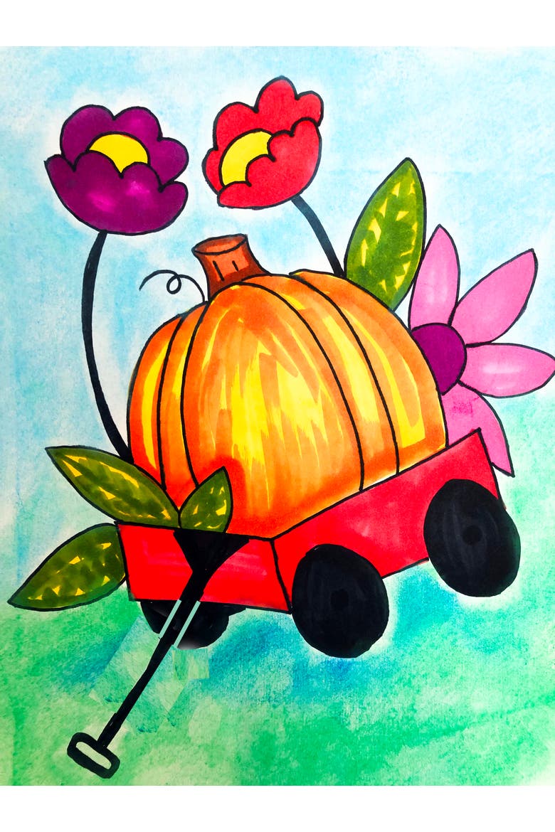 Add-On Art Rolls for Guide Dots Level 1 Art Kits- Ages 4-7, Alternate, color, L1 Wagon/Swirl Squirrel