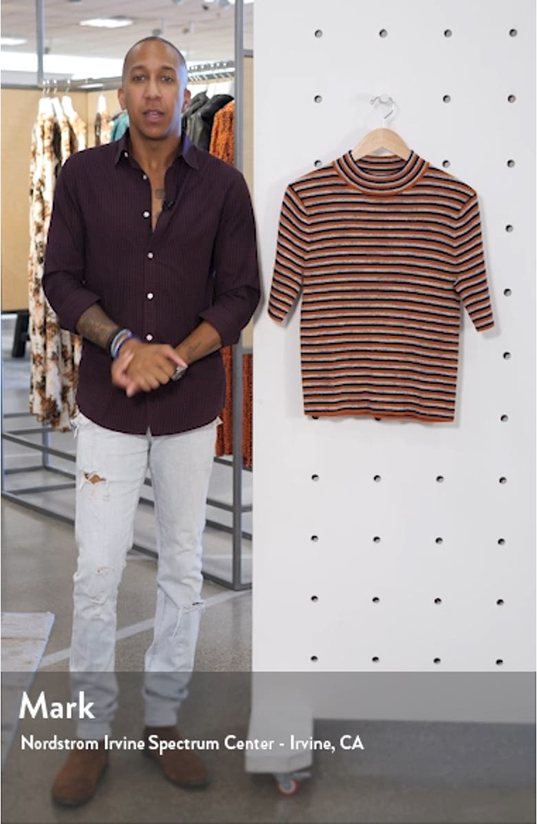 Dalston Stripe Mock Neck Sweater, sales video thumbnail