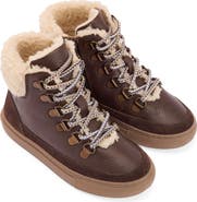 Boden Kids' Borg Faux Fur Lined Lace-Up Boot
