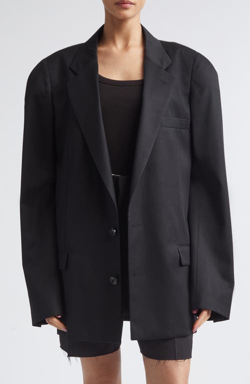 Maison Margiela Oversize Single Breasted Virgin Wool Blazer in Black at Nordstrom, Size 50