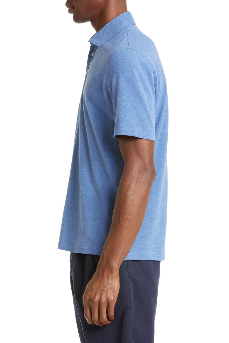 Short Sleeve Cotton Polo, Alternate, color, C210 CLOUD