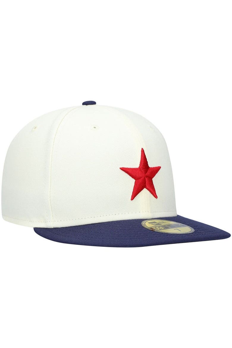 Men's New Era White Detroit Stars Cooperstown Collection Turn Back The Clock 59FIFTY Fitted Hat, Alternate, color, White