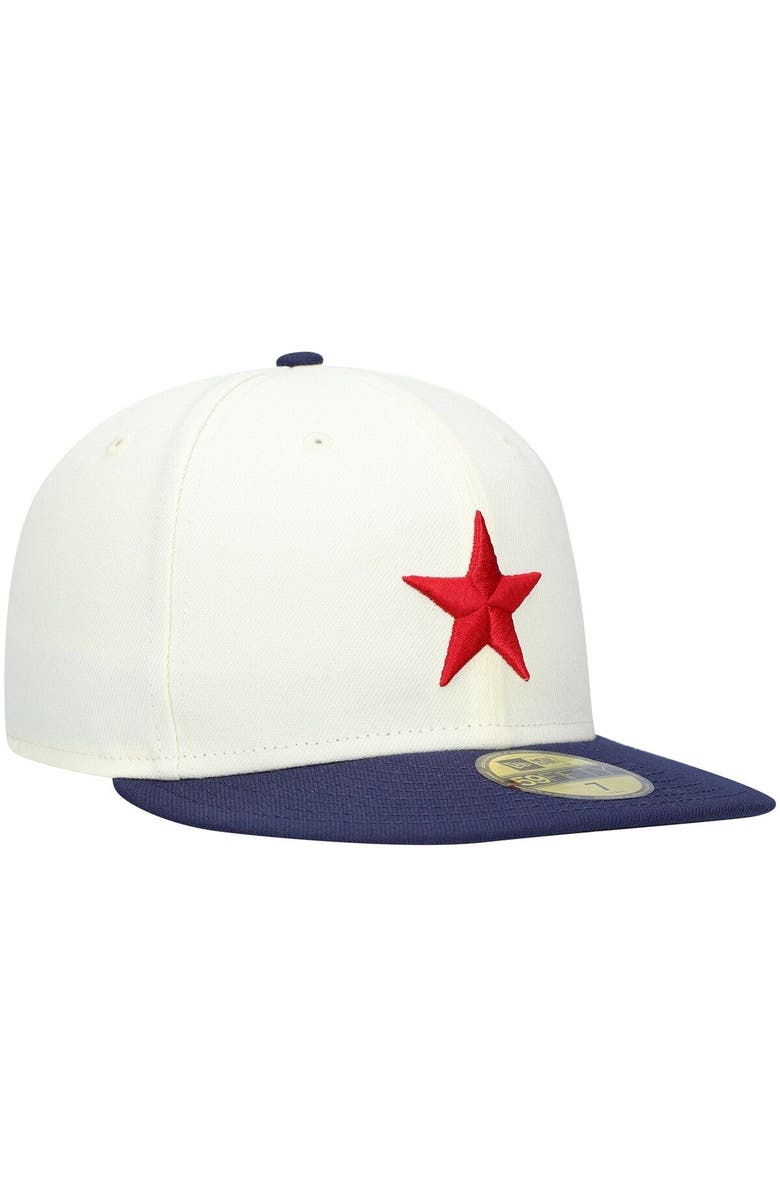 New Era Men's New Era White Detroit Stars Cooperstown Collection Turn Back The Clock 59FIFTY Fitted Hat, Alternate, color, White