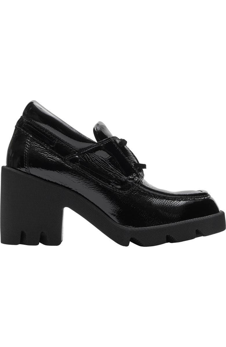 Burberry Stride Block Heel Derby, Main, color, Black