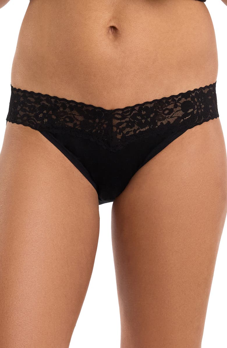 Hanky Panky Dream V-Cut Bikini Briefs, Main, color, Black