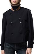 Burberry Cropped Gabardine Mayfair Trench Jacket