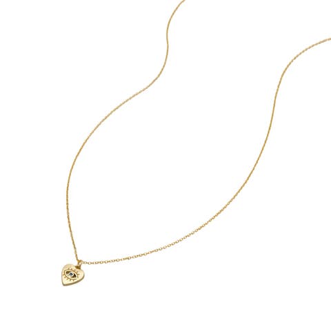 Mini Evil Eye Heart Necklace
