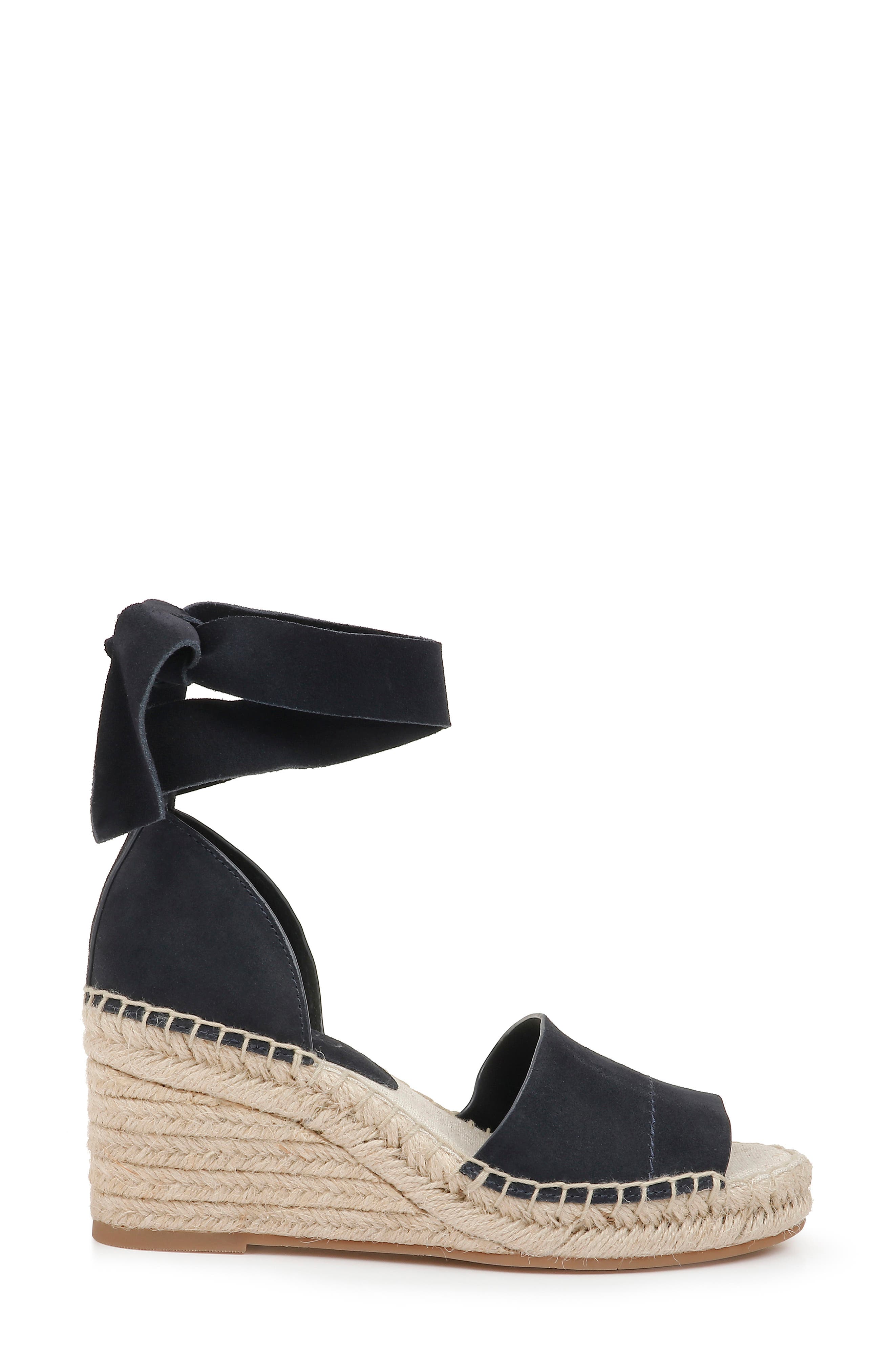 Malissa Espadrille Wedge Sandal, Alternate, color, NAVY SUEDE