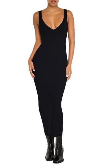 GOOD AMERICAN GOOD AMERICAN VIRGO SLEEVELESS RIB SWEATER DRESS
