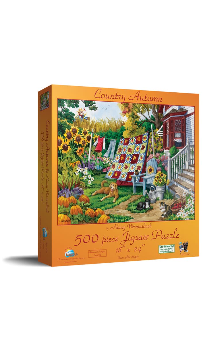 Sunsout Country Autumn 500 piece Jigsaw Puzzle for Adults, Main, color, Multicolor