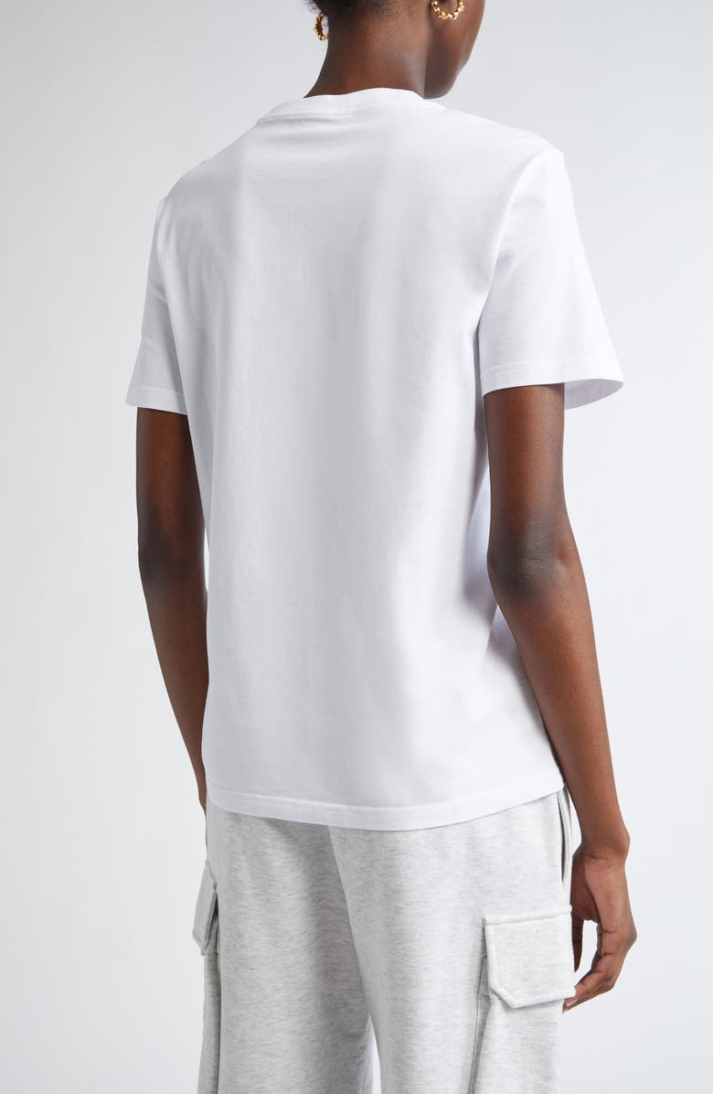 Versace Fringe Embroidered Slim Fit Logo T-Shirt, Alternate, color, 