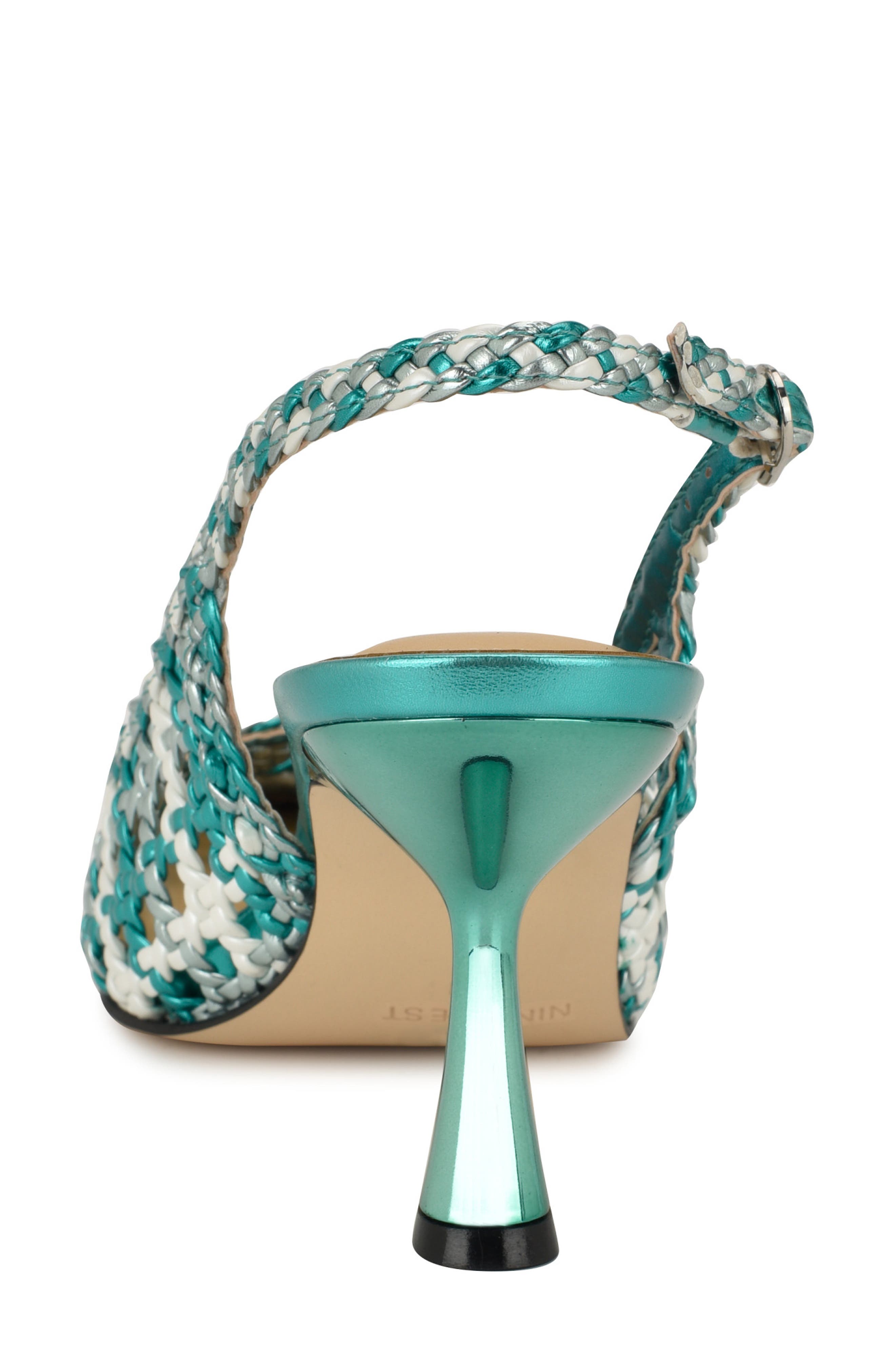 Nine West Madalene Pointed Toe Slingback Pump, Alternate, color, Medium Green