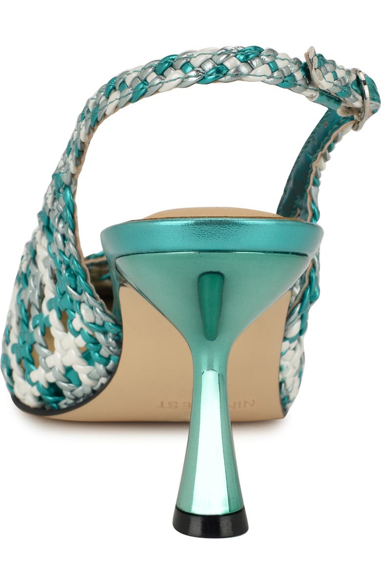 Nine West Madalene Pointed Toe Slingback Pump, Alternate, color, Medium Green