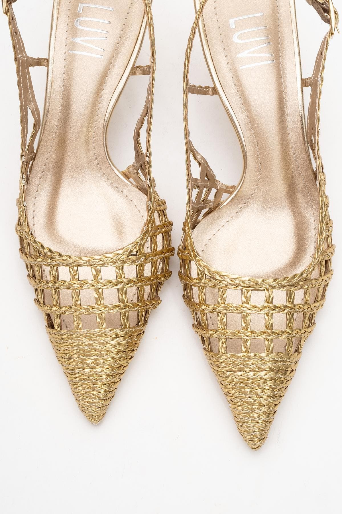 Heaven Knitted Pointed Toe Pump, Alternate, color, Gold