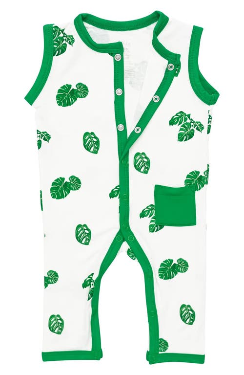 Kyte Baby Monstera Romper In Green