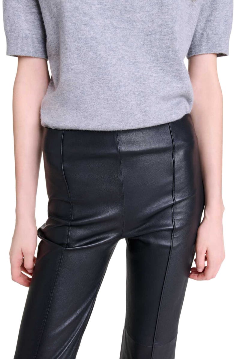 maje Leather trousers, Alternate, color, 