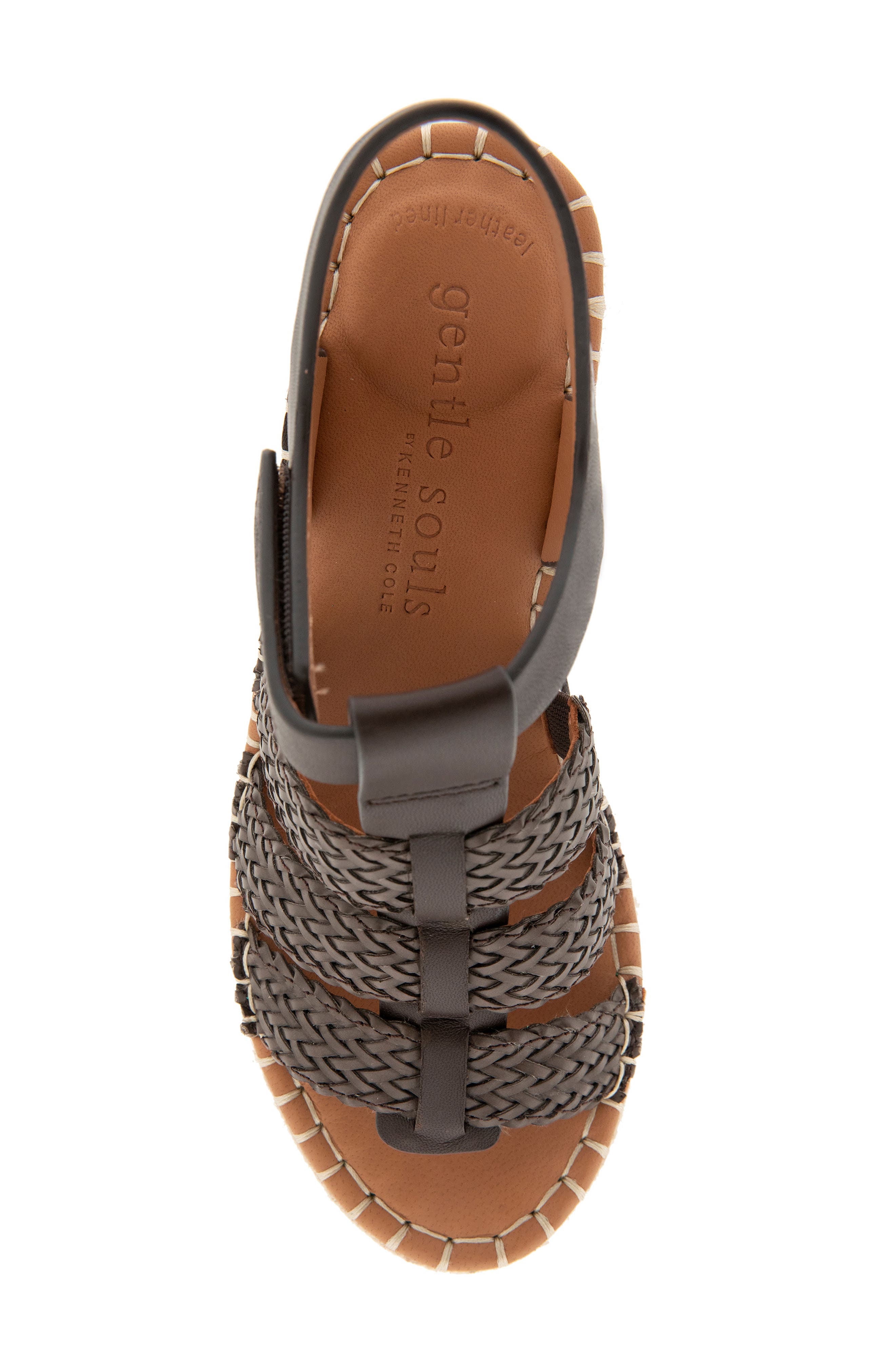 Gentle Souls Caplin Slingback Espadrille Platform Wedge Sandal, Alternate, color, Chocolate Leather