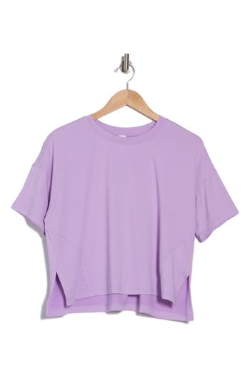 90 Degree By Reflex Supersoft Day One Boxy High-low T-shirt In Crocus Petal