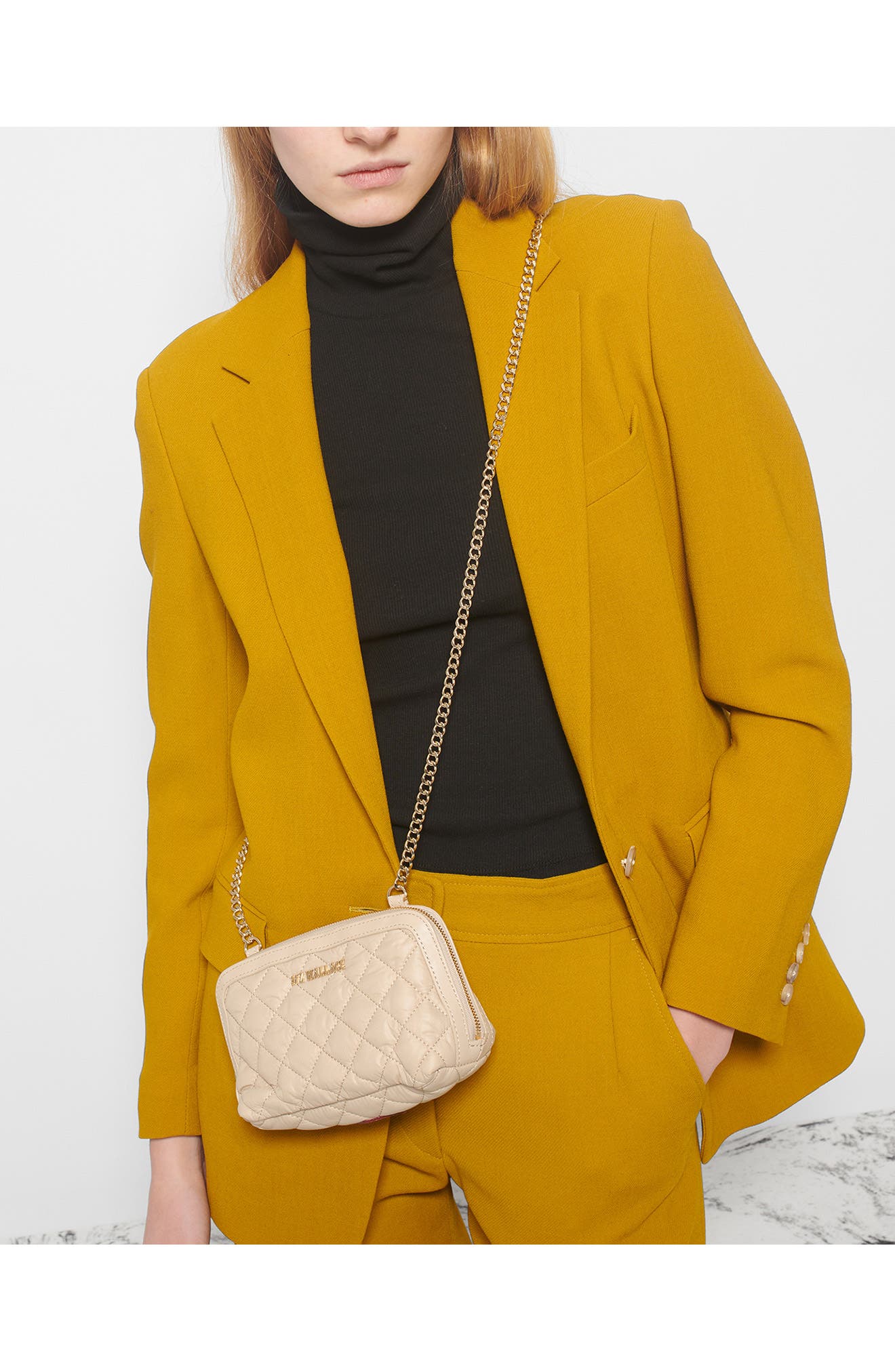 MZ Wallace Small Emily Quilted Crossbody Bag, Alternate, color, 