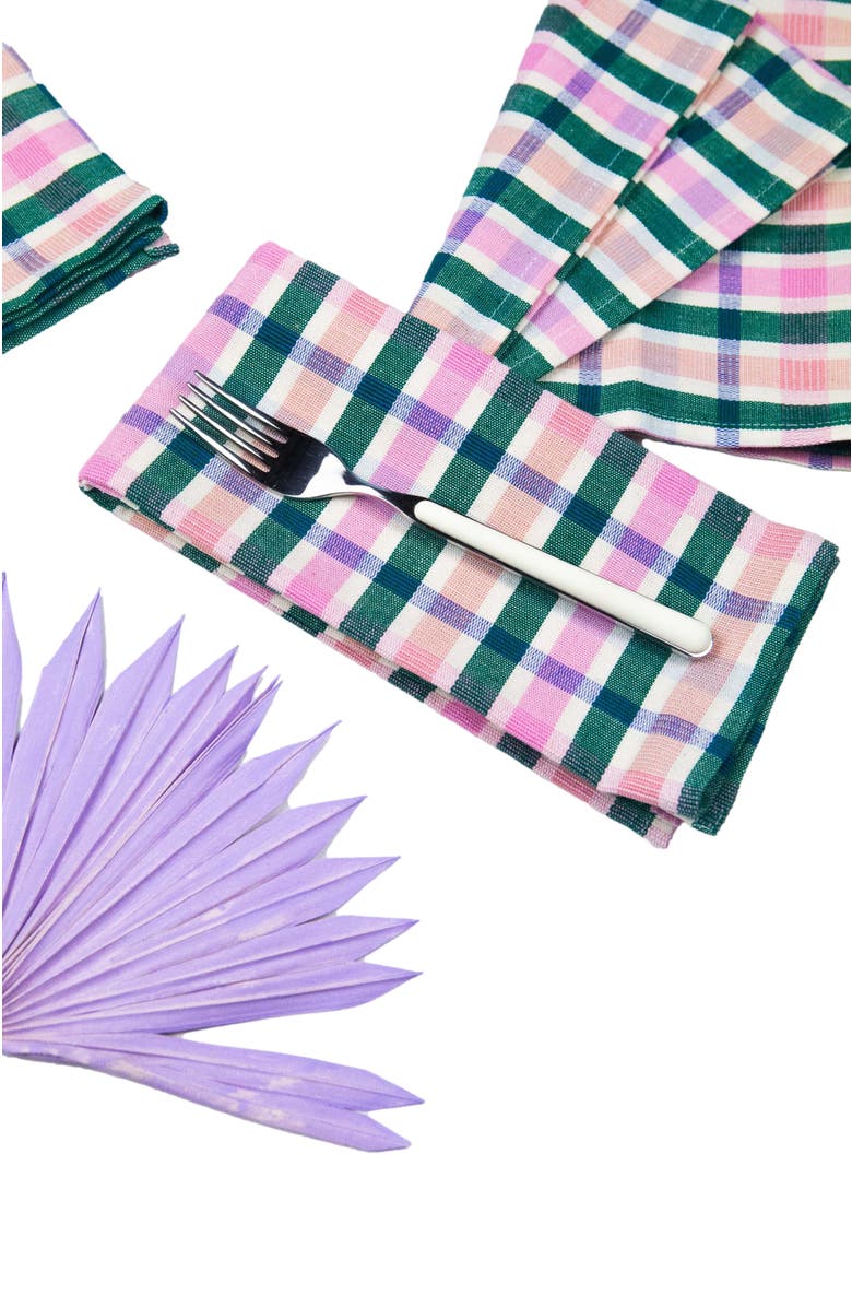 Archive New York Handwoven Classic Plaid Cotton Napkins, Set of 4, Alternate, color, Multi