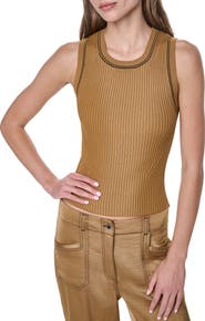DKNY Contrast Stitch Tank