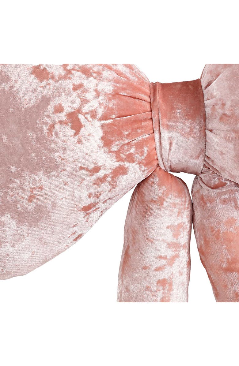 Betsey Johnson Velvet Bow Plush Throw Pillow, Alternate, color, 