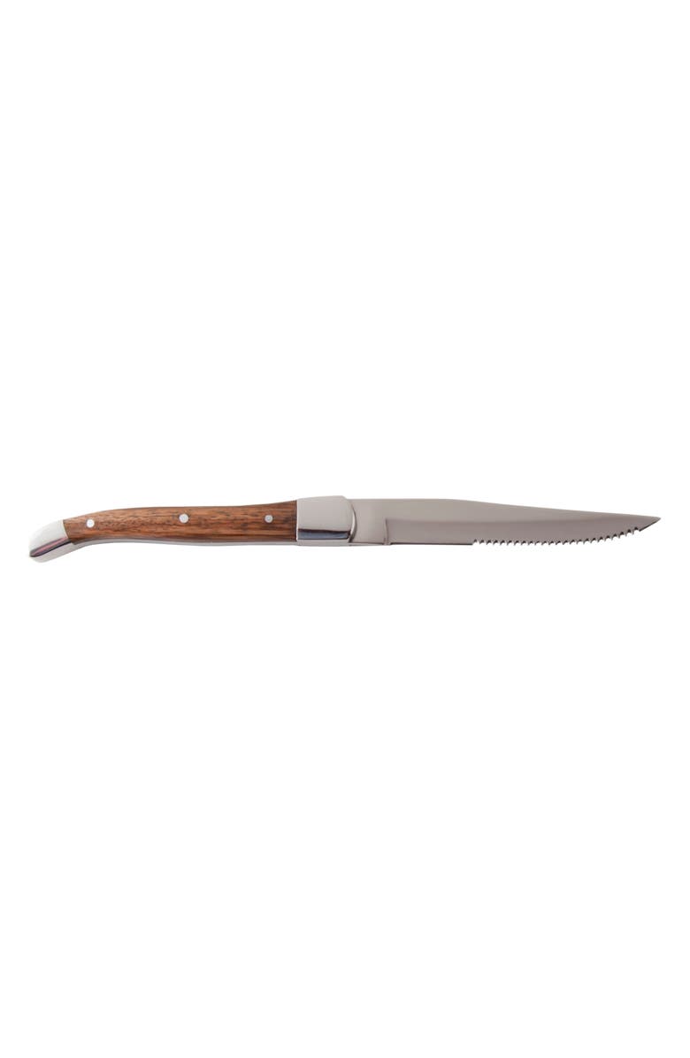 Fortessa 6-Piece Provencal Serrated Steak Knife, Alternate, color, Brown