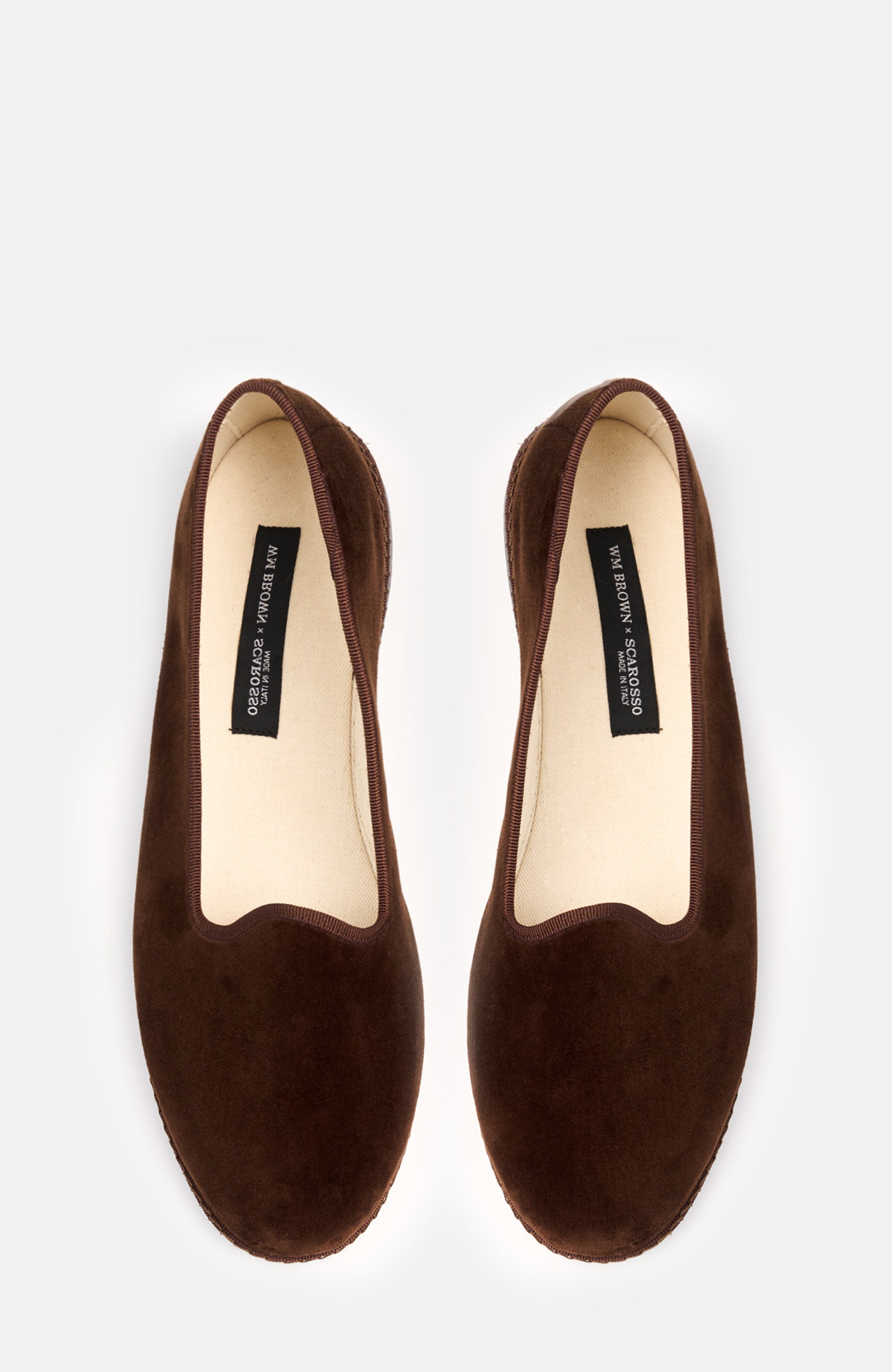 SCAROSSO Williamiv Slippers, Alternate, color, Brown - Velvet