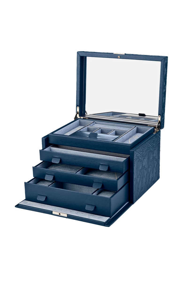 WOLF X LIBERTY Large Jewelry Box, Alternate, color, Navy