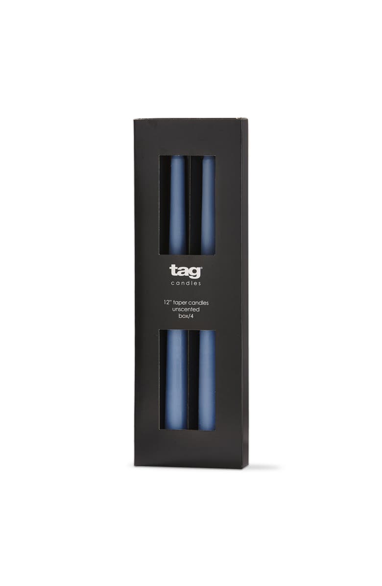 tag Color Studio Traditional Taper Unscented Candle Set Blue, Main, color, Blue
