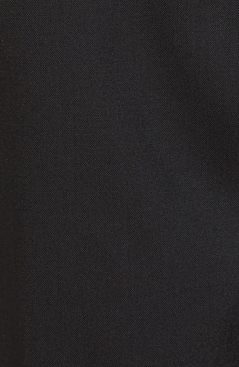 Berle Lightweight Plain Weave Pleated Classic Fit Trousers, Alternate, color, Black