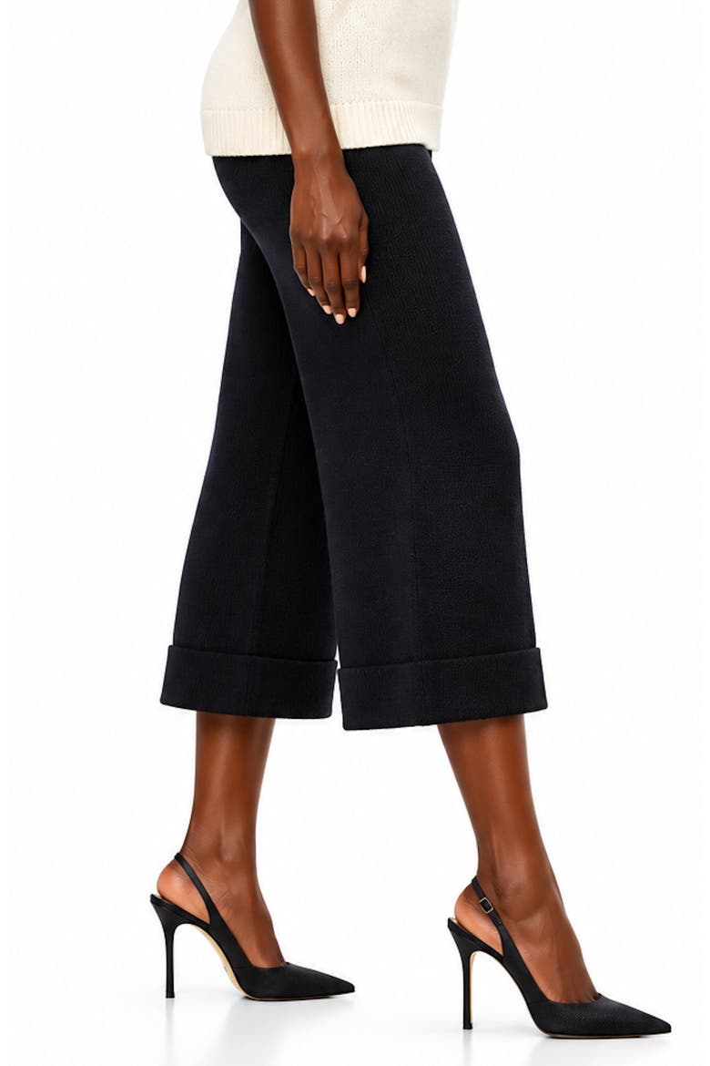 Wide Cuff Sweater Pants, Alternate, color, BLACK