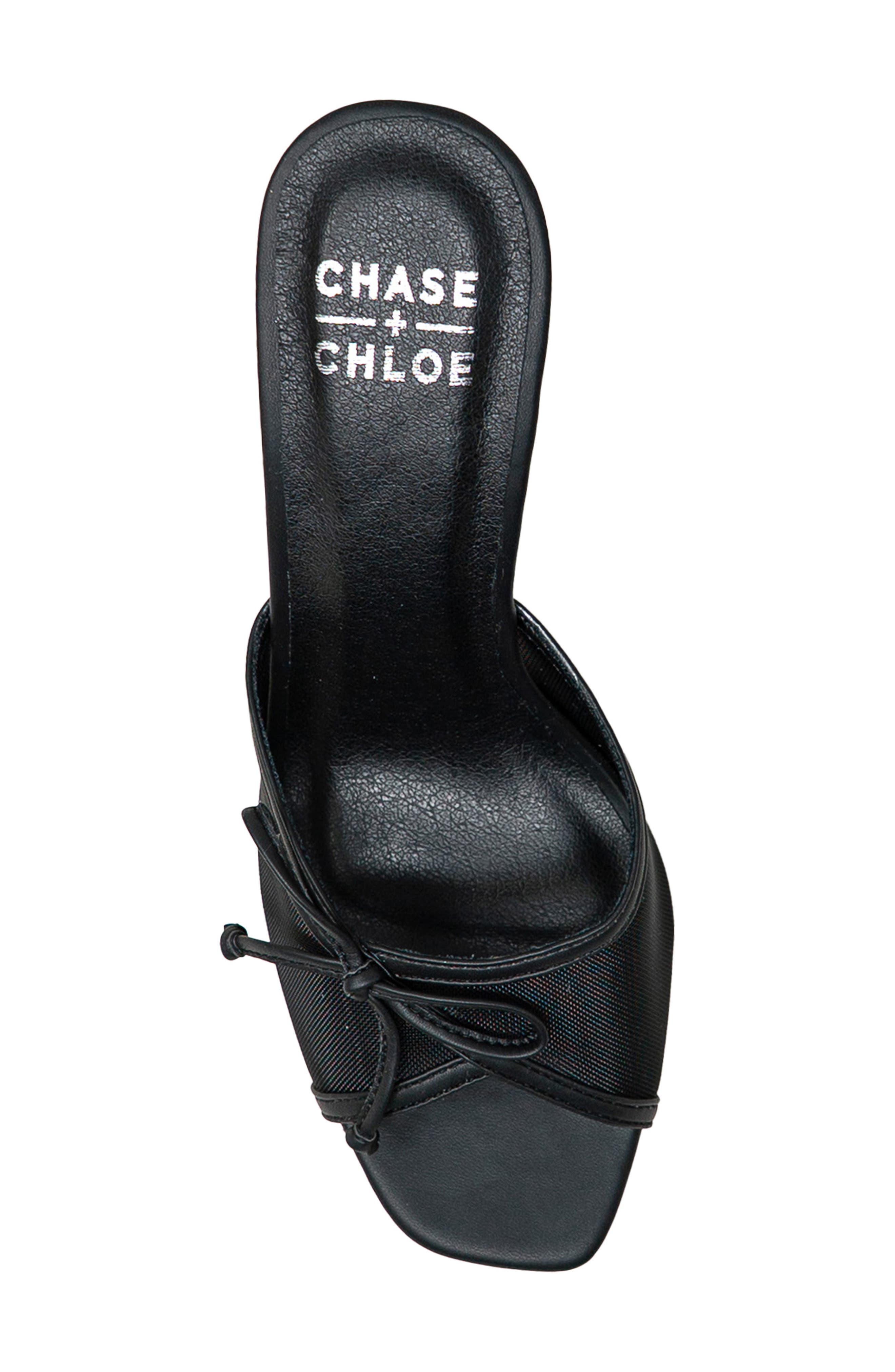 CHASE AND CHLOE Baela Mesh Sandal, Alternate, color, Black Mesh