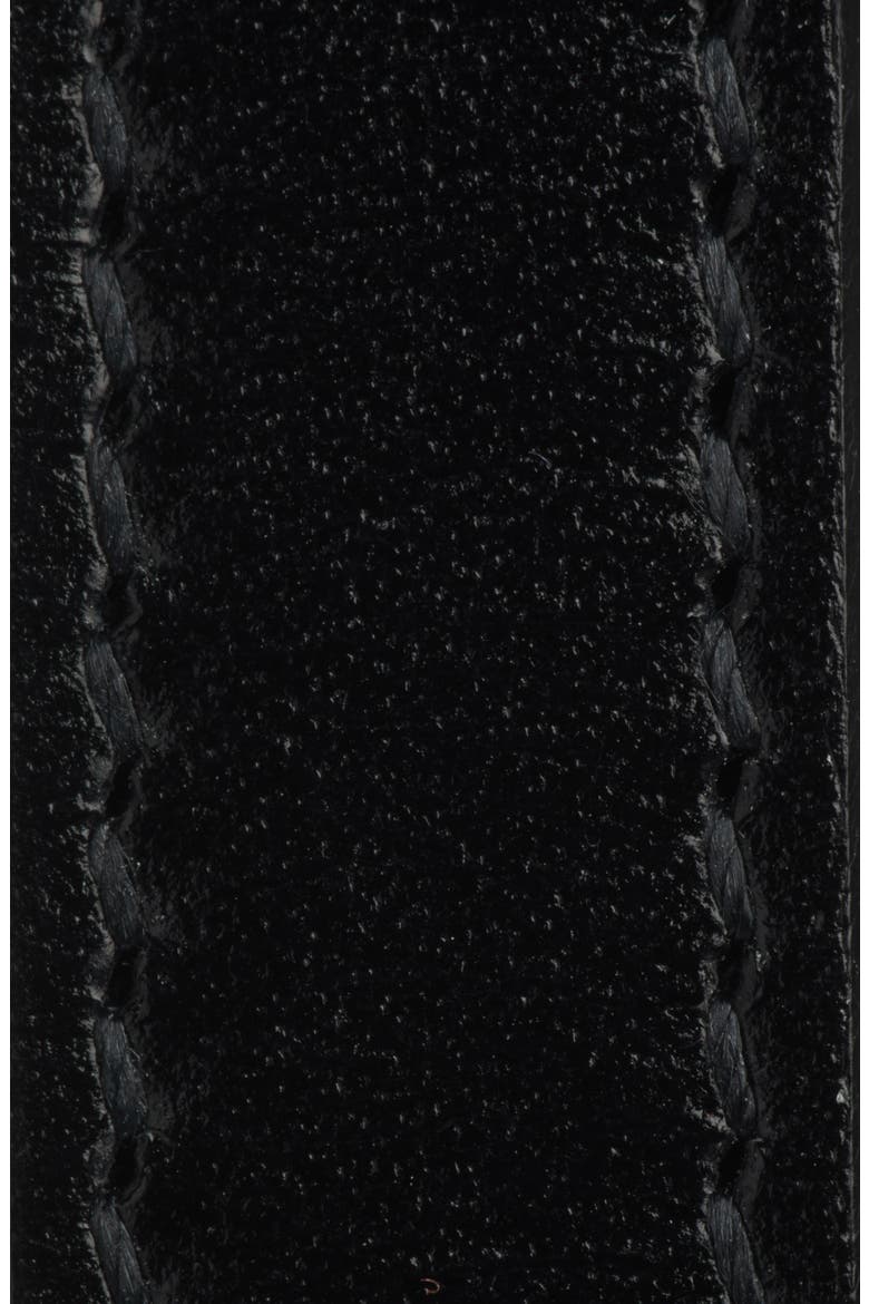 New Logo Leather Belt, Alternate, color, BLACK