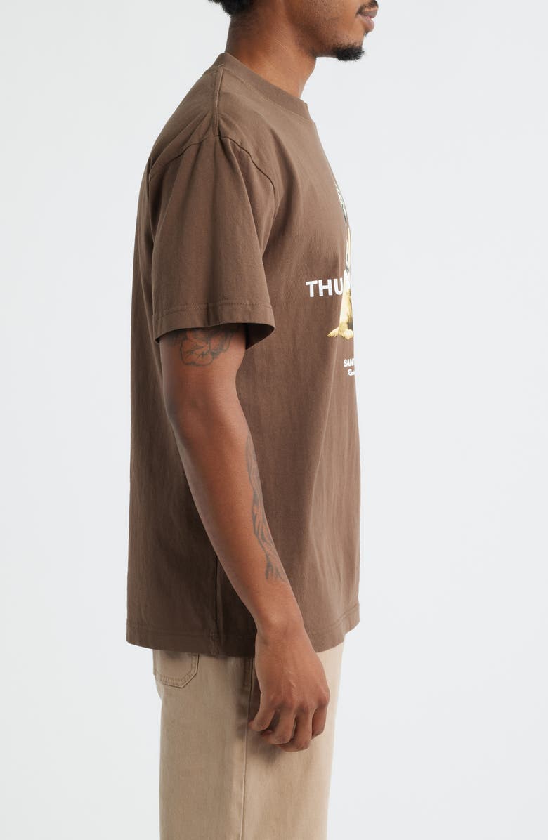 SANTO STUDIO Thugs Need Helmets Graphic T-Shirt, Alternate, color, Holy Brown