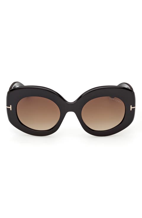 Claudette 51mm Round Sunglasses