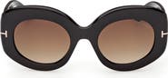 TOM FORD Claudette 51mm Round Sunglasses