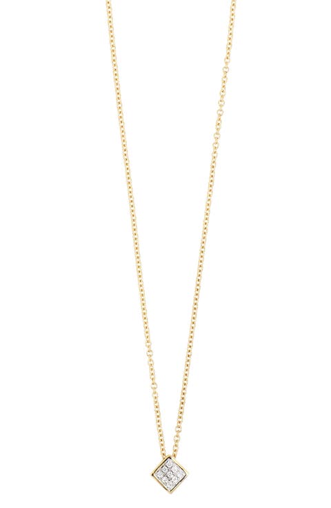 Icon Petite Diamond Square Pendant Necklace