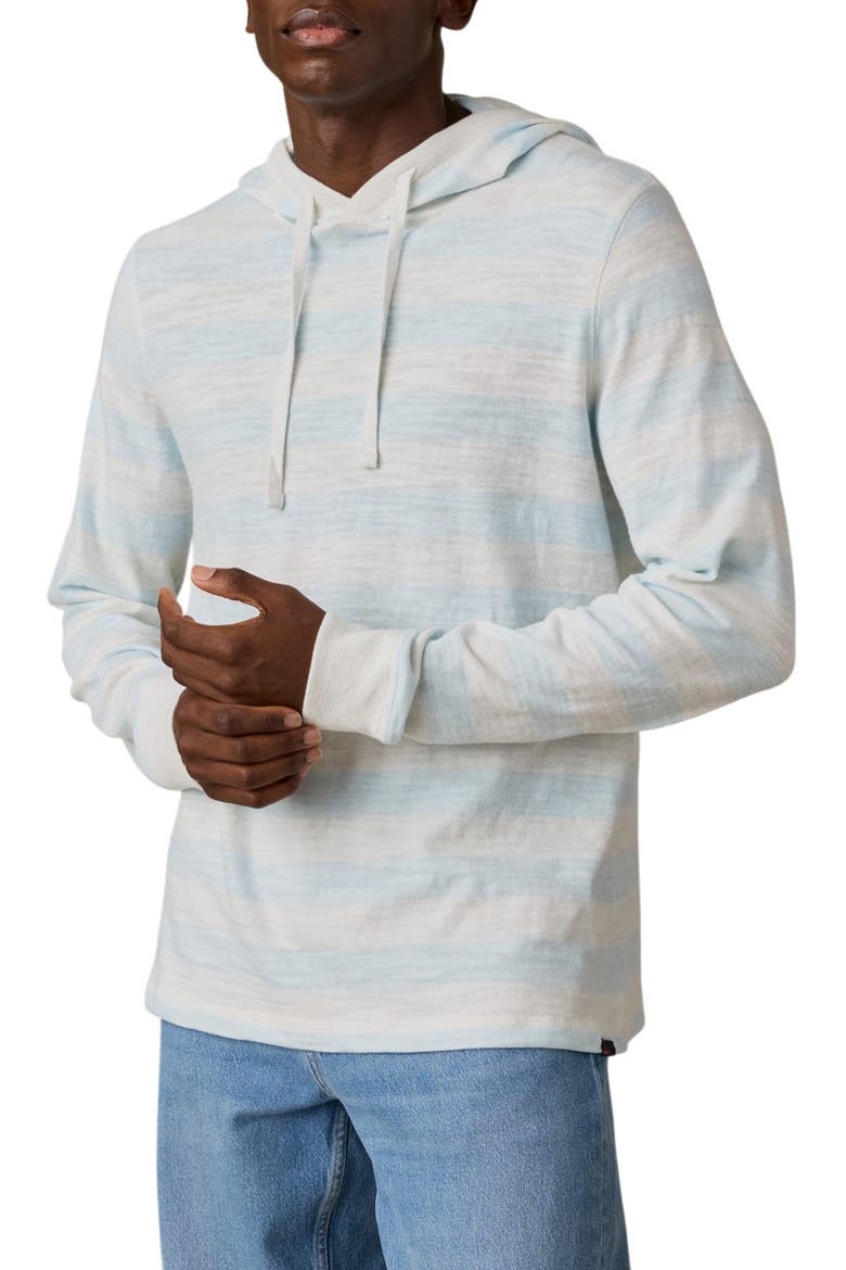 Sunwashed Organic Cotton Slub Hoodie, Alternate, color, BEACH SKY STRIPE