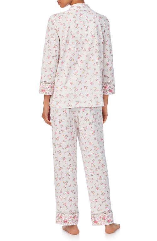 Shop Ralph Lauren Lauren  Floral Cotton Pajamas In White Floral