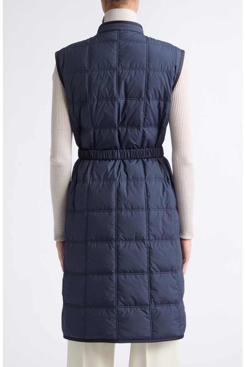 Cygnette Long Quilted Down Vest, Alternate, color, BLUE